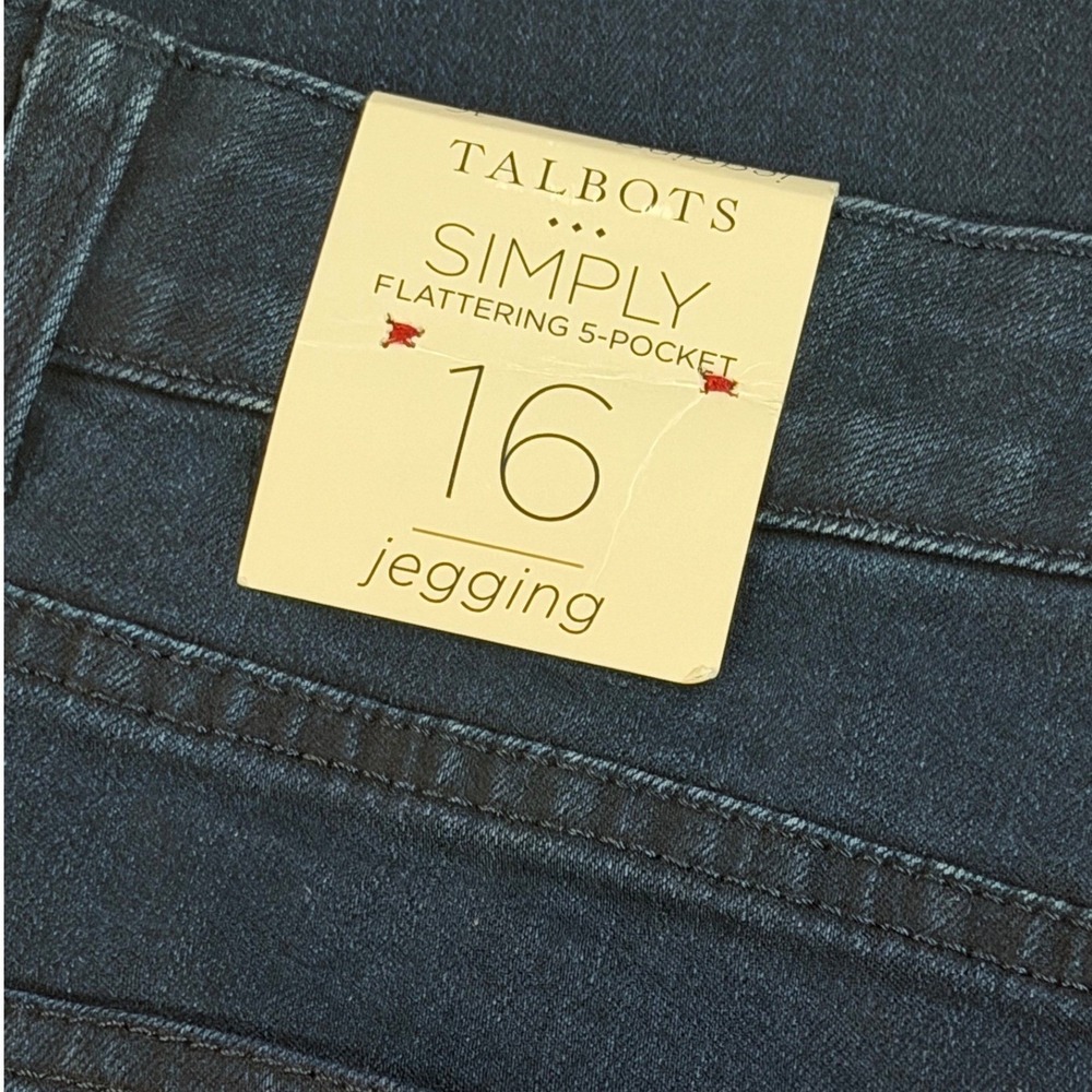 Talbots Simply Flattering 5-Pocket Jegging Indigo Blue Denim Pants Size 16 NWT - Picture 6 of 6